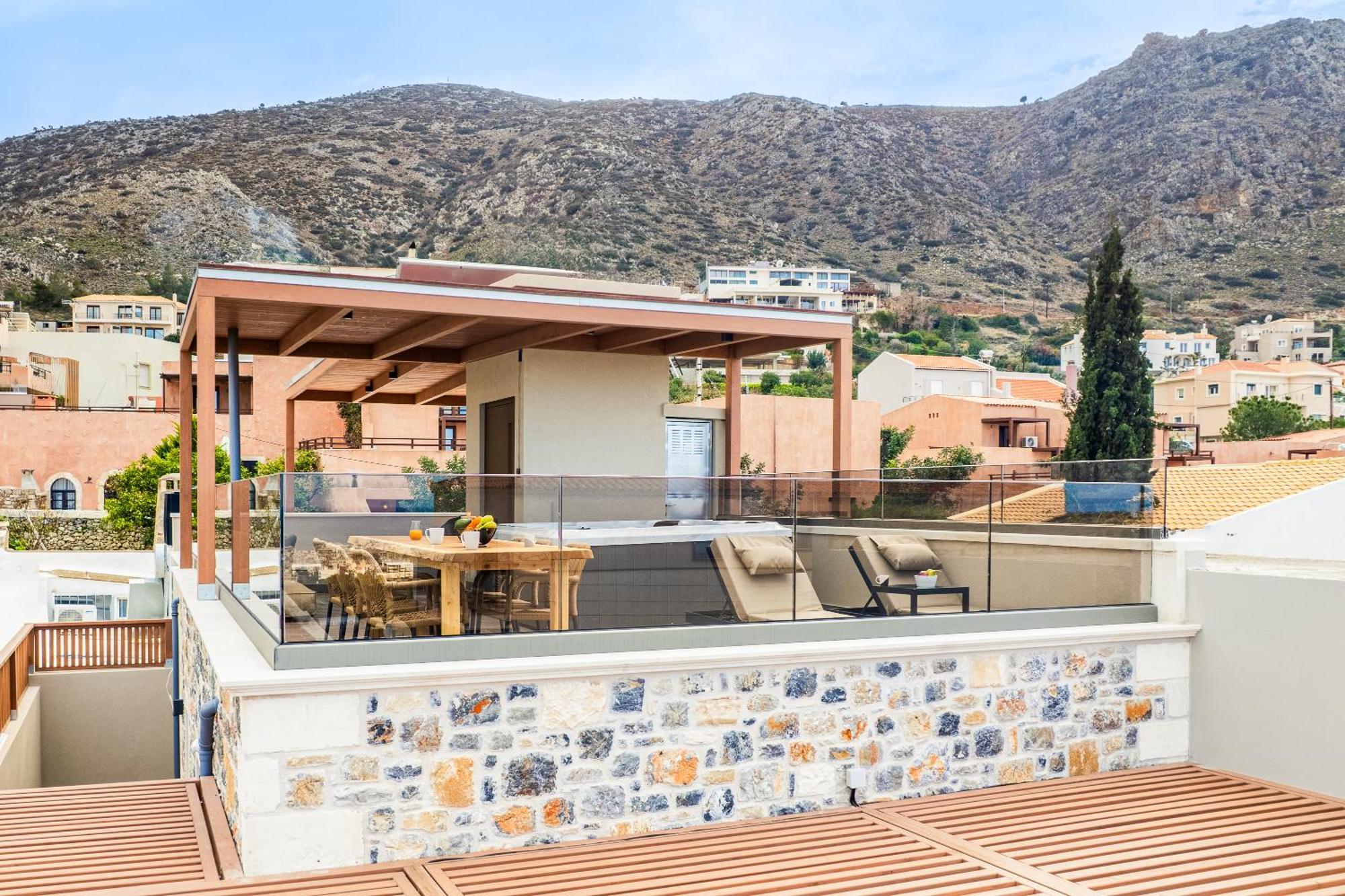 Villa Nicole - Private Pool & Rooftop Jacuzzi Hersonissos  Exteriér fotografie